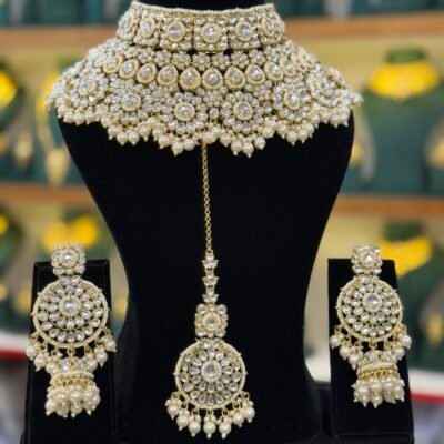 Premium Bollywood Kundan set Ivory