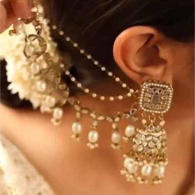 Signature Mirror Jhumka With Sahare