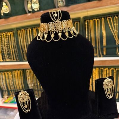 Real Gold Look Designer Chain Jhaalar set