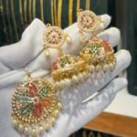 Premium Jadau Jhumka Tikka Navratna