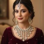 Premium Polki Latkan Jhaalar Set Silver