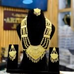 Real Gold Look Pippal Patti Grain Ranihaar set