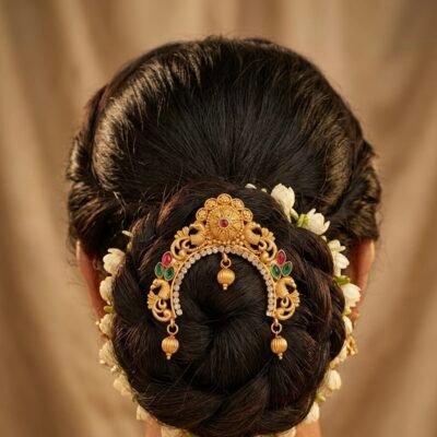 Antique Goldlook Moon Clip Hair Acessory