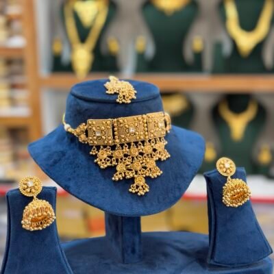 Antique Goldlook Mini Waterfall Choker set